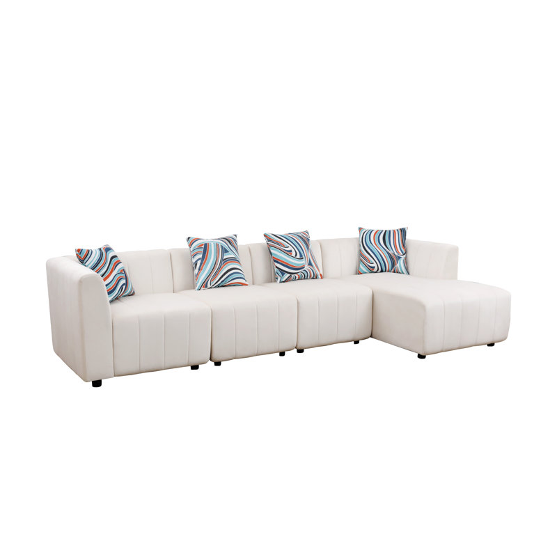 Acierno Upholstered L-Shaped Sectional Left Hand Facing, Right Hand Facing