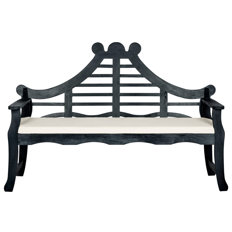 Banc de jardin en bois Cullins, Gris Ardoise Foncé