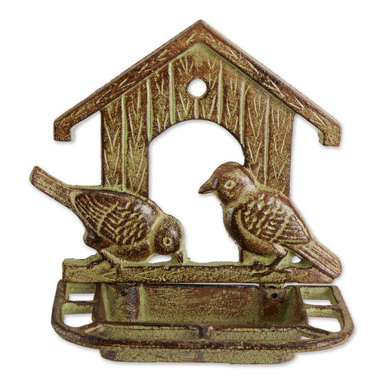 Wall-Mounted Cast Iron Bird Feeder & Hanging Plant Hook