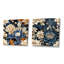 Woburn - Ensemble de 2 collages floraux carrés-101860421-101860423