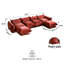 Canapé modulaire rembourré en tissu 4 places avec 2 repose-pieds Cath-682952714