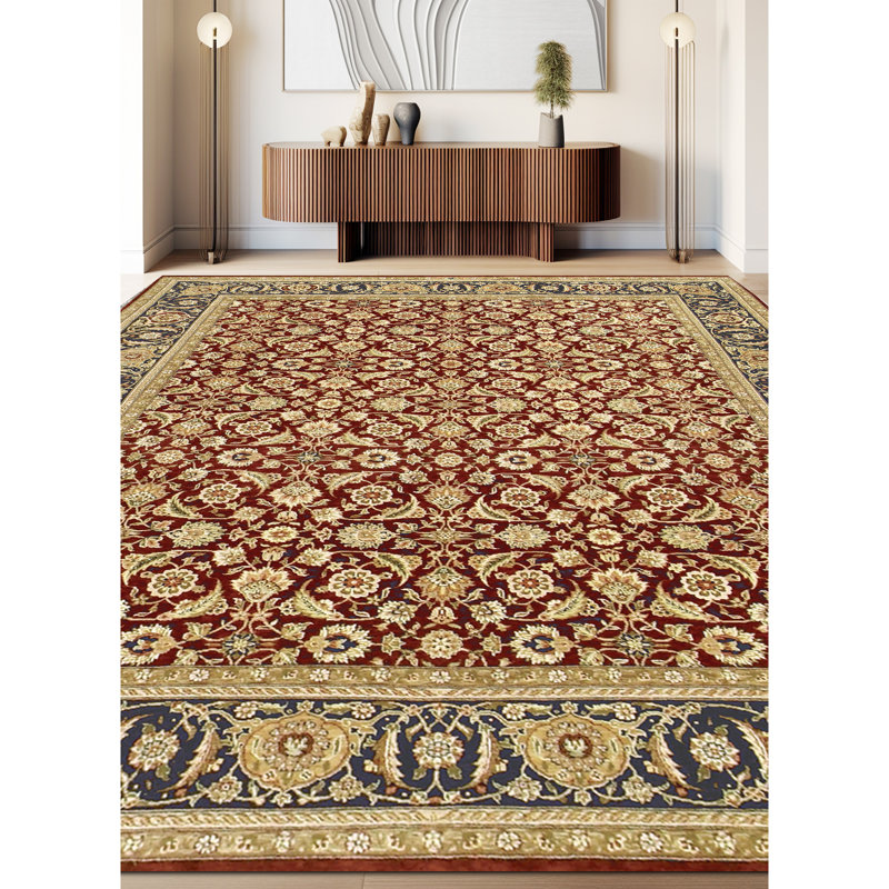 Hand Knotted Oriental Area Rug in Black/Navy/Red, Rectangle 11' x 18'