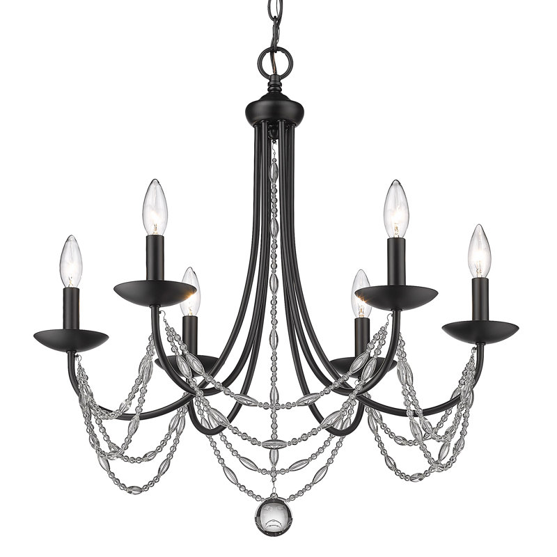 Mbagaya Dimmable Chandelier, Matte Black