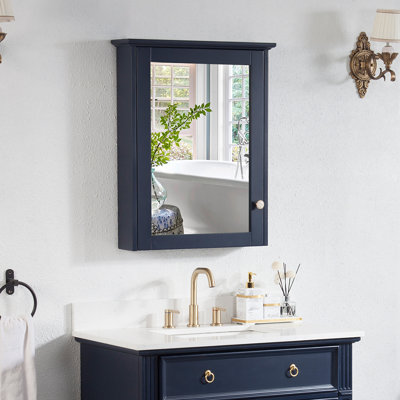 Armoire à pharmacie à miroir à fixation murale l 24 po x H 30 po avec tablettes