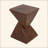 MGO Side Table With Twisted Hourglass Design For Indoor And Outdoor Use, Durable And Compact-1534490625