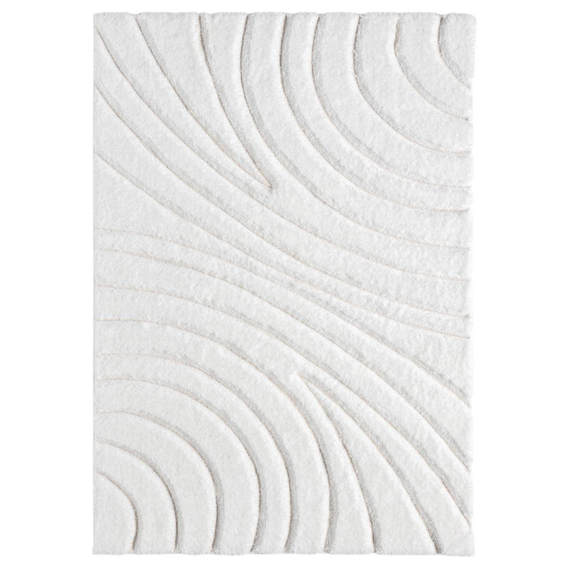 Koo Geometric Cream Area Rug, Rectangle 8' x 10'