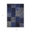 Tapis intérieur / extérieur lavable en patchwork bleu marine et bleu denim HomeRoots 3 pi x 5 pi