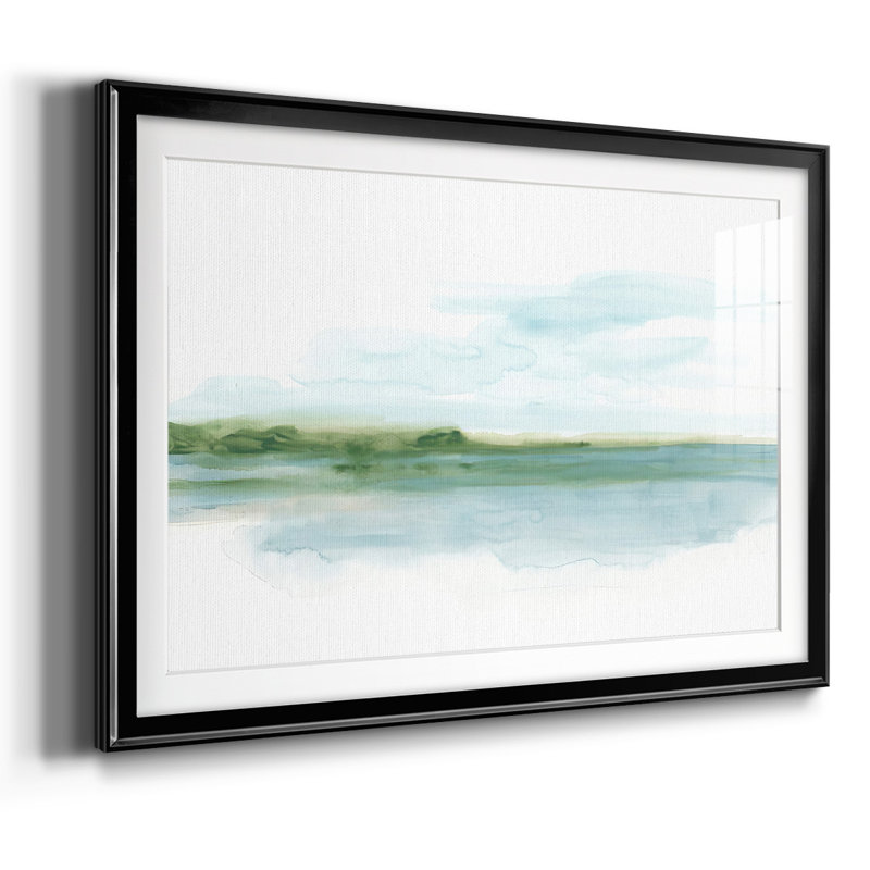 Green Ribbon Coast II, reproduction d'art encadrée, Noir, H 15 po x l 21 po x P 1,5 po