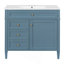 Meuble-lavabo 36 po avec armoire à pharmacie, armoire de rangement moderne avec 2 portes à fermeture douce et meuble-lavabo simple