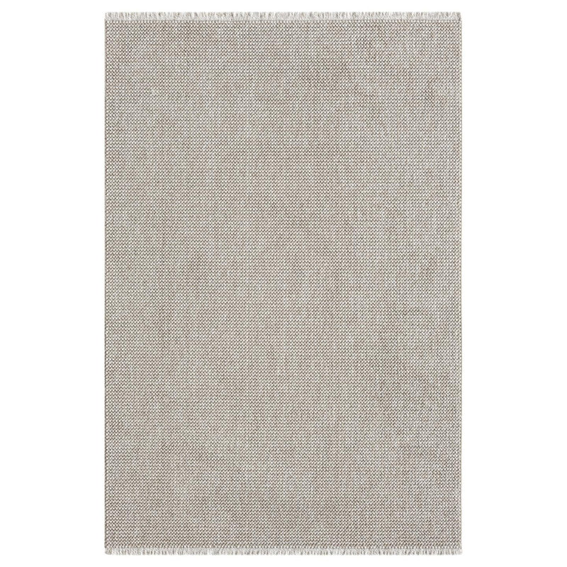 Tapis texturé à franges, Tan, Rectangle 6 pi x 9 pi