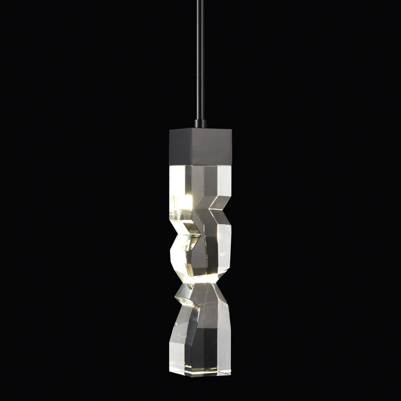 Mamadim Pendant, 63.88" H x 3" W x 3" D, Satin Brushed Black