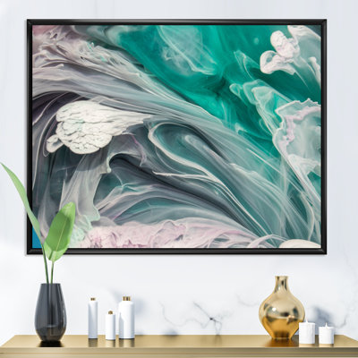 " Turquoise And Purple Liquid Flow Art "