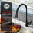 Sumerain Modern Kitchen Faucet With Pull-Down Sprayer, Single Handle High-Arc Kitchen Sink Faucet-112454582