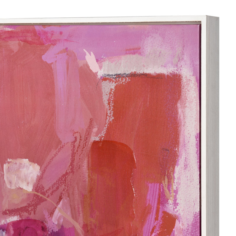 «Pink Flush», art mural encadré abstrait