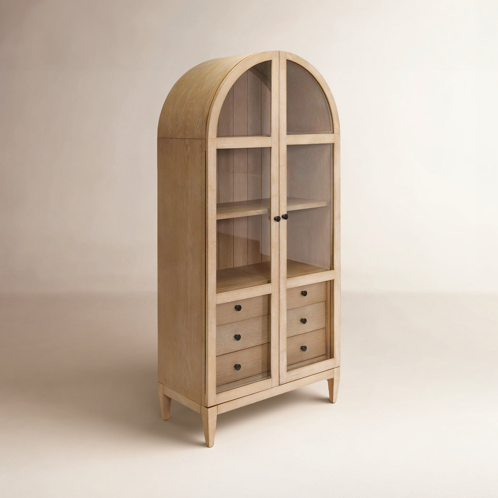 Gayle Oak Accent Cabinet