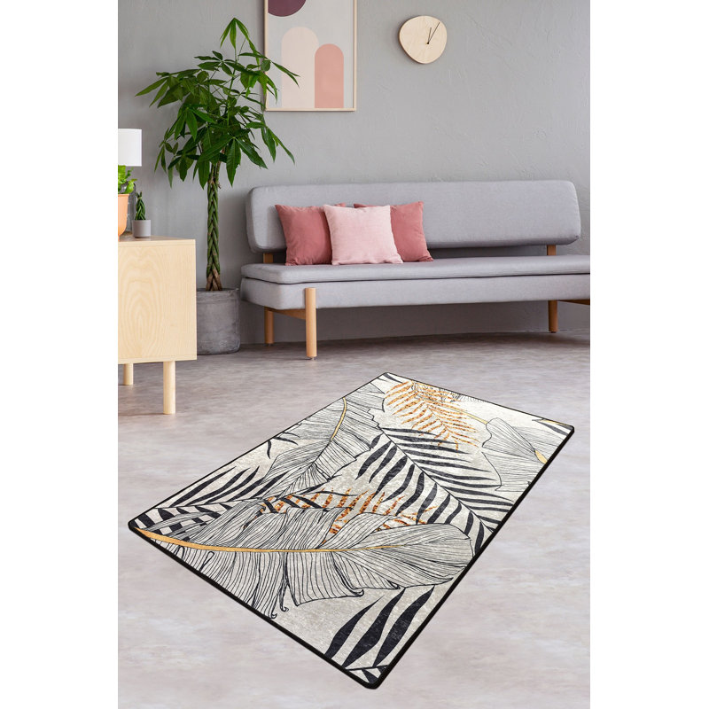 Luxurious Hall Carpet, 100% Polyester, 4 x 5 ft | Antibacterial, Non-Slip Underside, Machine Washable at 30°C | Total Thickness: 0.4 in | Perfect for Home Entryways & Living Spaces, Soft & Durable Design