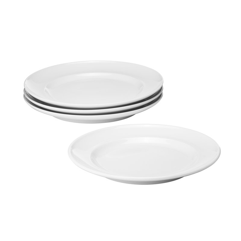 KOPPEL Side Plate Set, 4pcs, in white porcelain