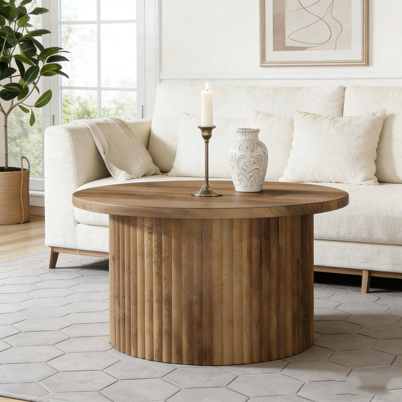 Farmhouse Circle Center Table Sofa Side Table