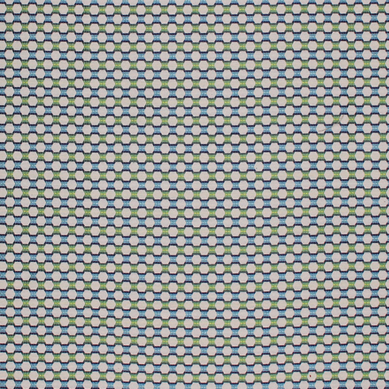 Tissu treillis greyson Prive, Bleu céruléen
