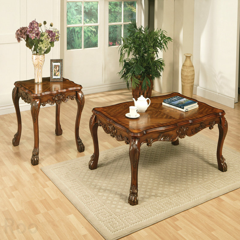 Cherry Oak End Table With Claw Leg