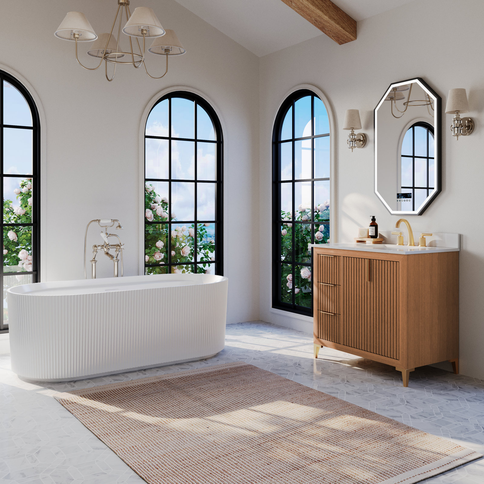 Turlington Oak Single Bathroom Vanity, Sienna, 36"