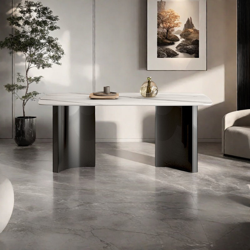 Table de salle à manger Sintered Stone, H 29,5 po x L 55,1 po x l 31,4 po