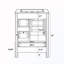 Bathroom Vanity with Ceramic Sink, Double-Layer Door Shelf and 3 Drawers-540974380