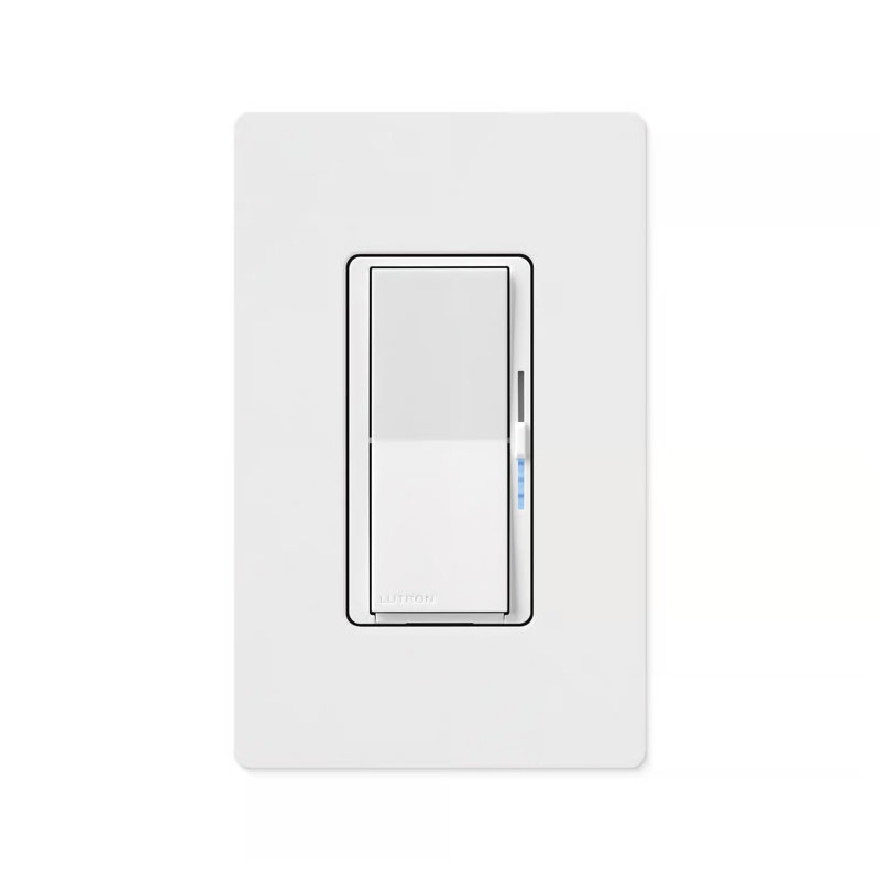 Luta Diva avec mode nuit DEL et gradateur pour ampoules DEL à intensité variable, 150 watts / unipolaire ou 3 voies, blanc (DVCLN-153P-WH)