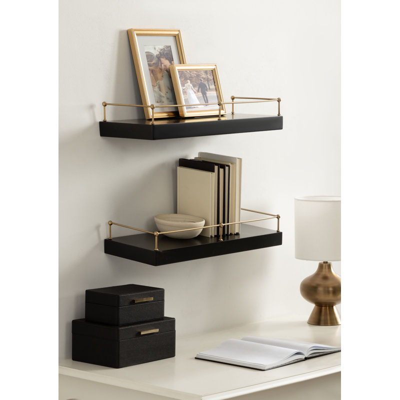 Ensemble de tablettes flottantes deux pièces Havina, Noir
