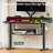Electric standing desk, height adjustable, with storage space, standing gaming desk with LED light strip, suitable for home office and gaming, sit/stand workstation.-1634015404-1634015407