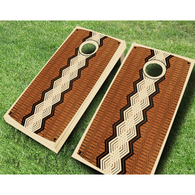 2' x 4' Retro Stained Xango Solid Wood Cornhole Set with Bags