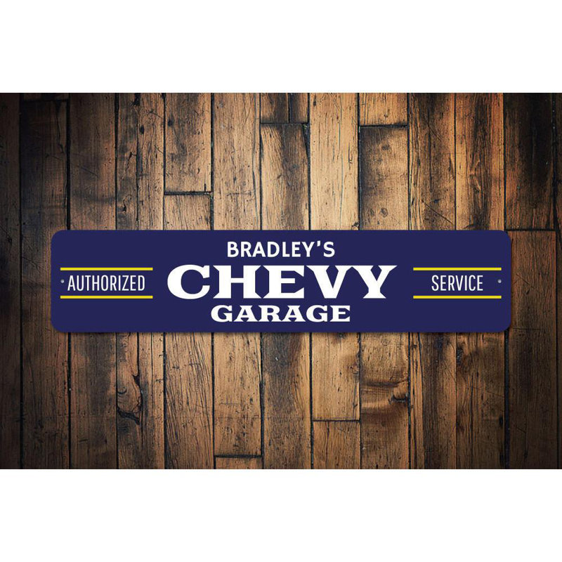 Plaque en aluminium Chevy, H 4 po x l 18 po x P 0,04 po