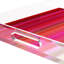 Plateau décoratif carré dégradé en acrylique rouge-121427319