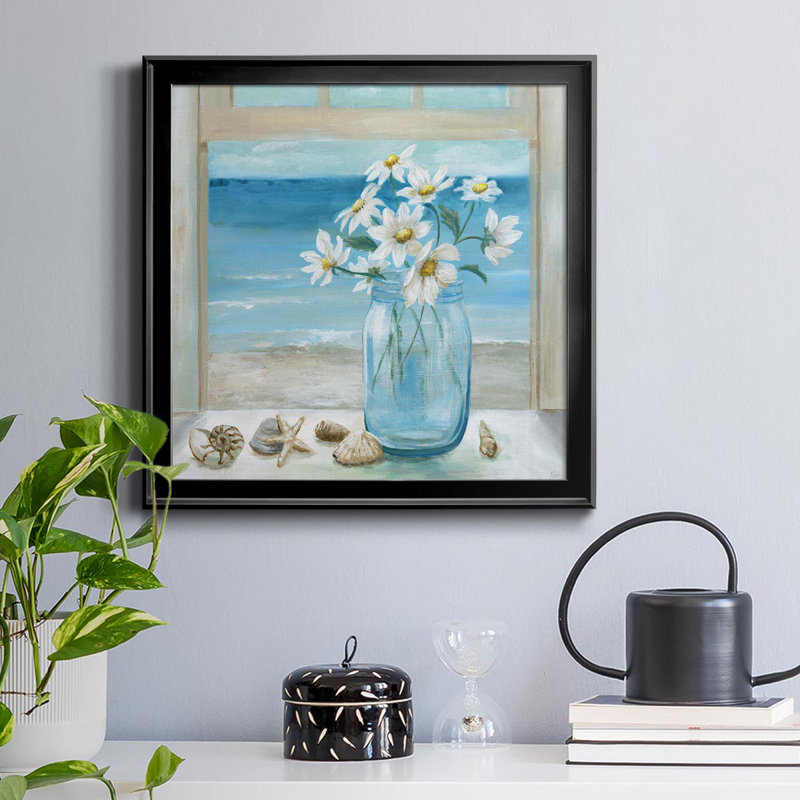 «Coastal Breeze», reproduction d'art sur toile encadrée, H 30,5 po x l 30,5 po x P 1,5 po, Noir