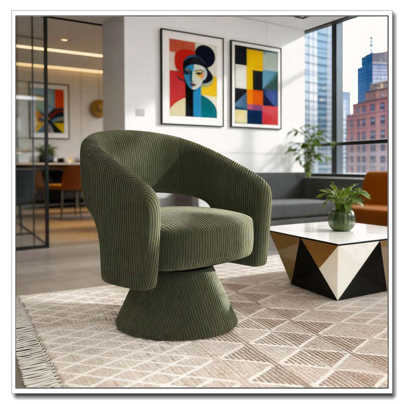 Fauteuil demi-tonneau, fauteuil d'appoint pivotant