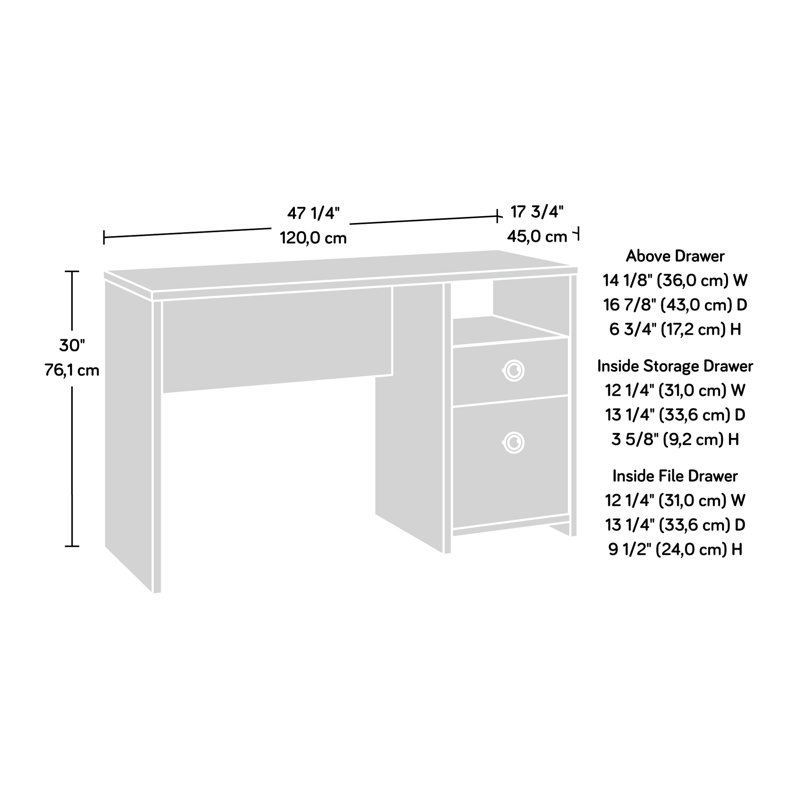 Bureau, finition grise