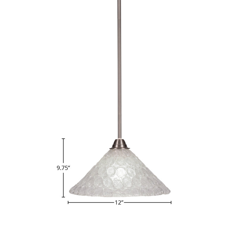 Luminaire suspendu Ayrshire, H 10,5 po x l 12 po x P 12 po, Nickel brossé
