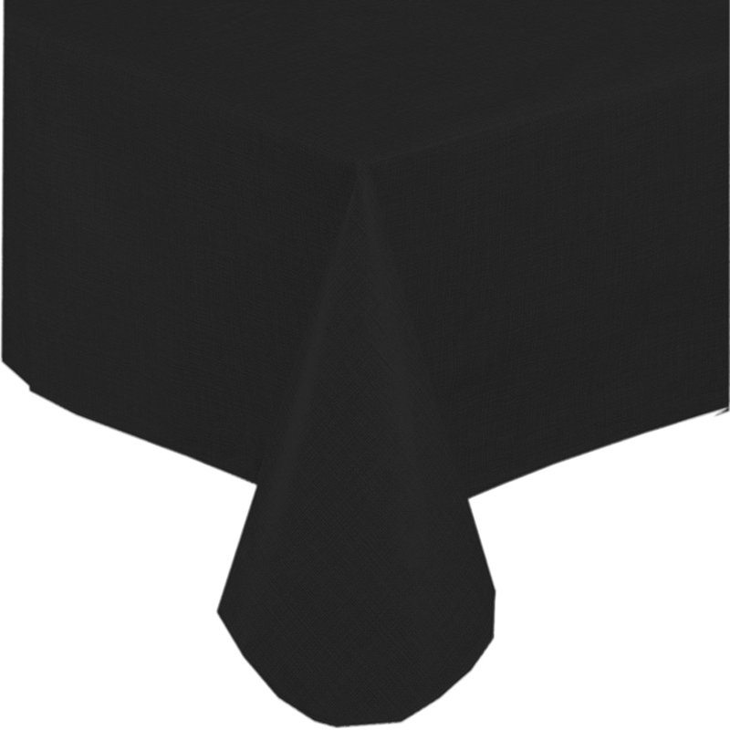 Frankly Solid Color Tablecloth, 90" x 52" Rectangle, Black