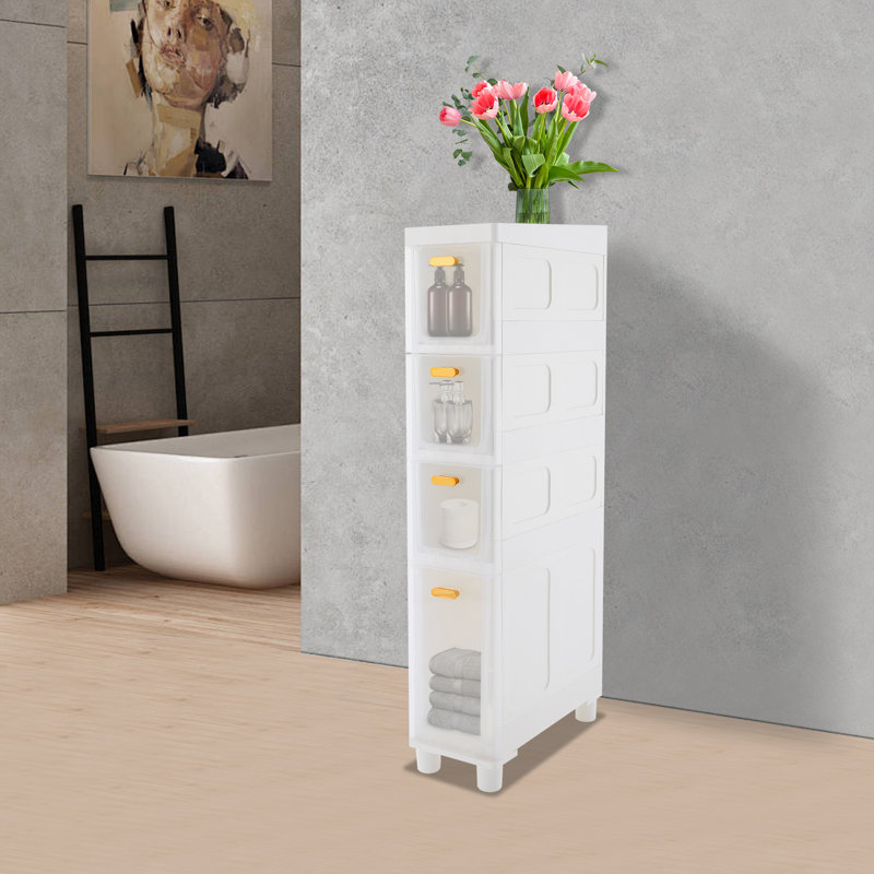 Armoire de rangement mince avec 3 tiroirs, rangement compact pour la salle de bain, la cuisine et la chambre à coucher