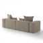 Canapé modulaire rembourré en velours côtelé 2 pièces Boneless - entièrement comprimé, aucun assemblage requis-480148795