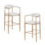 Ensemble de 2 tabourets de bar rembourrés avec dossier pour îlot de cuisine et pieds en fer naturel avec capacité de poids de 260 lb-289943921-289943922