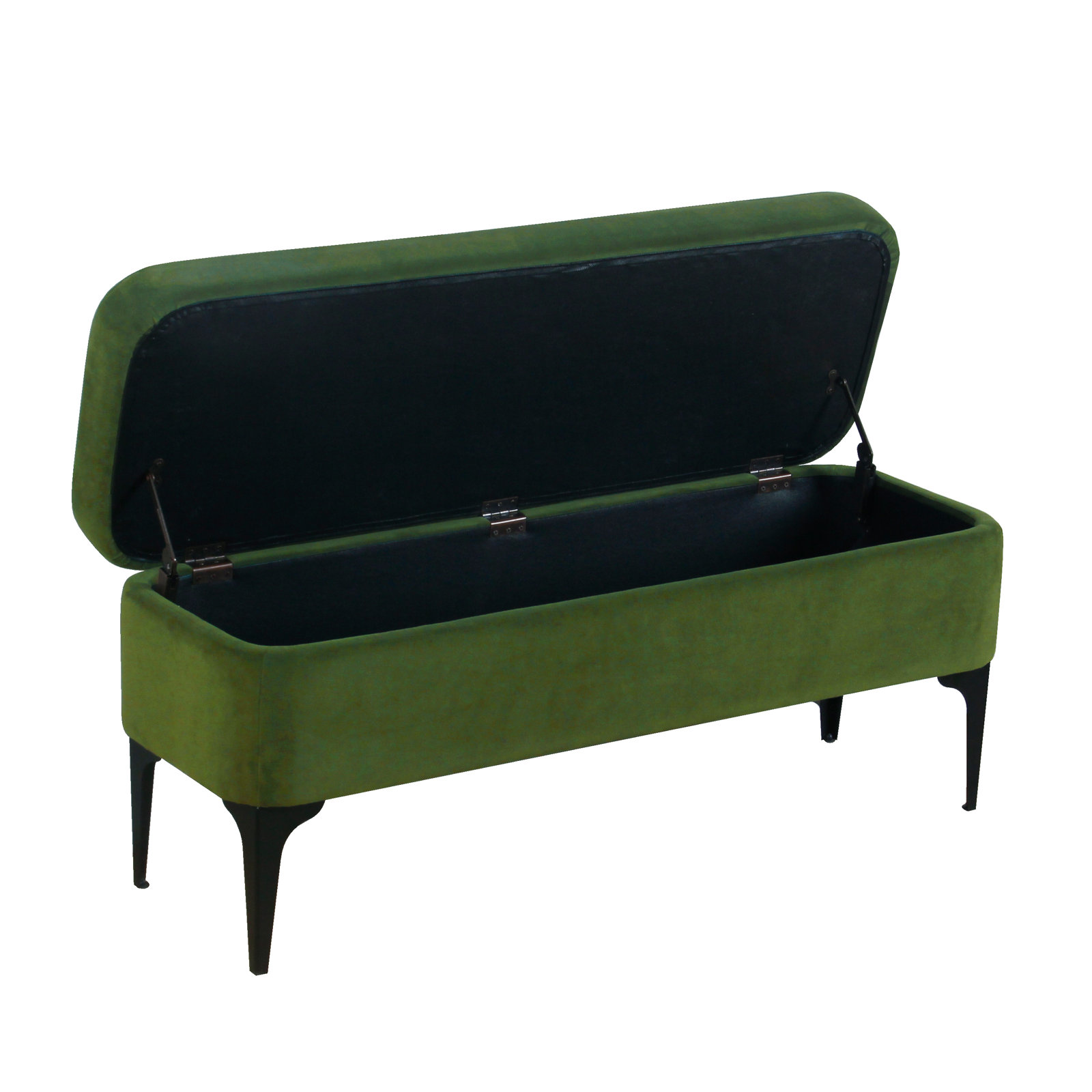 Ameelya 42" Velvet Bedroom Bench, Forest Green Velvet