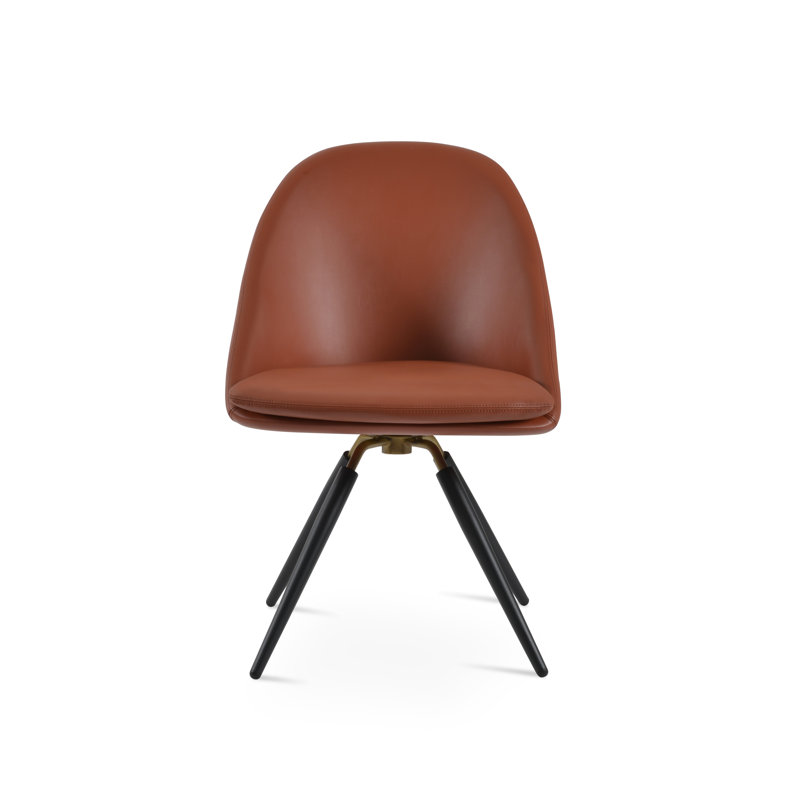 Avanos Carrot Side Chair, Cinnamon, Black