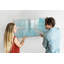 Magnetic Memo Board Whiteboard - 120 x 60 cm - With Marker and Magnets - Decorative marble