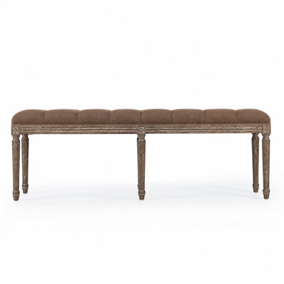 Louis Linen Tufted Bench