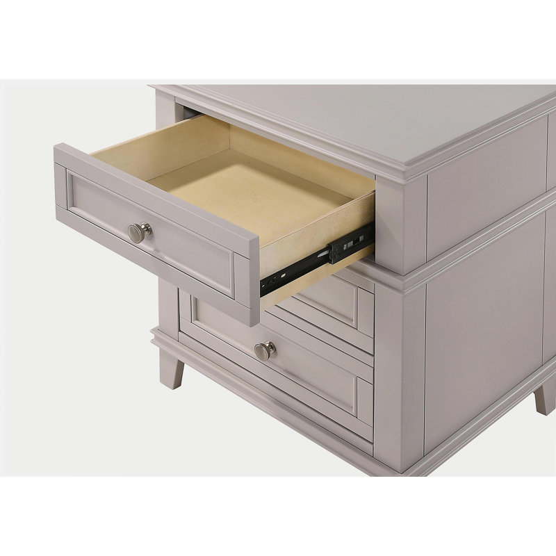 3 Drawer Nightstand W/ USB