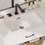 Meuble-lavabo moderne avec lavabo en céramique et portes en verre trempé