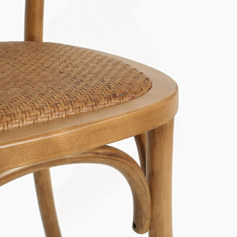 Chaises de salle à manger brun clair (ensemble de 2)