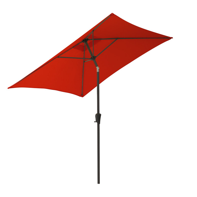 Parasol de marché carré Fidel, Rouge pourpre