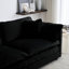 Chenille noire moderne - Canapé modulaire à 2 places pour un décor à la maison élégant et relaxant